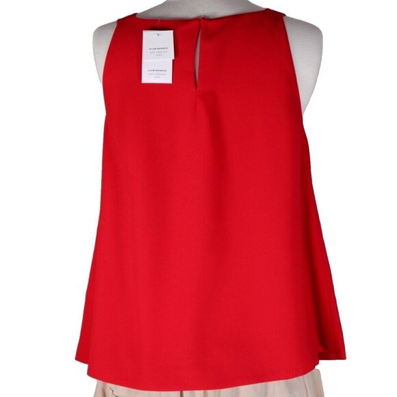 Club Monaco Women’s Small Cactus Flower Red Kharla Top Chemise Blouse Tank NWT - Picture 3 of 10